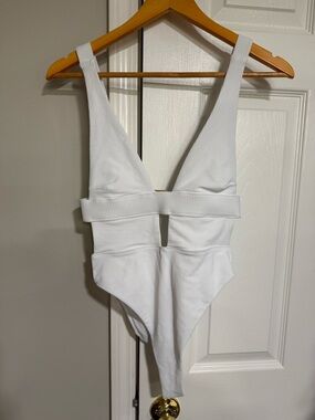Bluebella White Lucerne Plunge Swimsuit